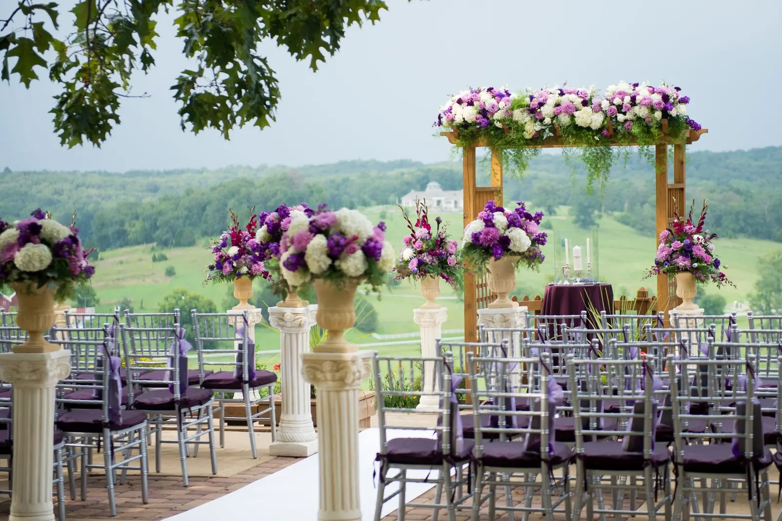 The hilltop arbor with purple florals