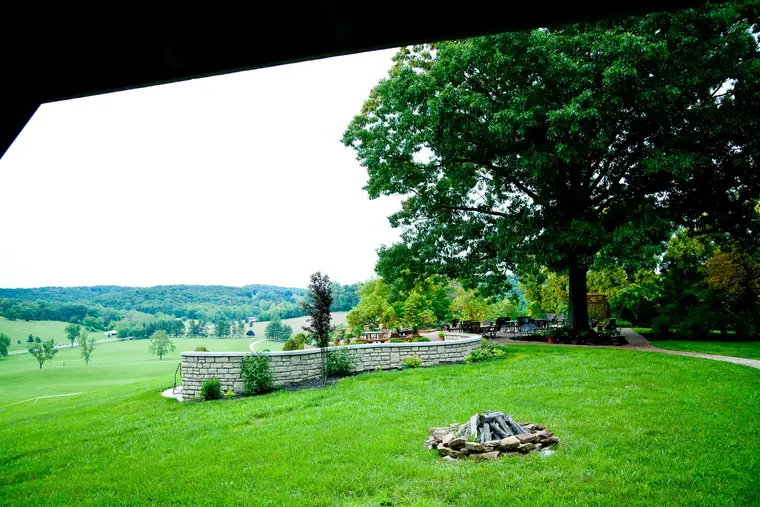The fire pit above the valley