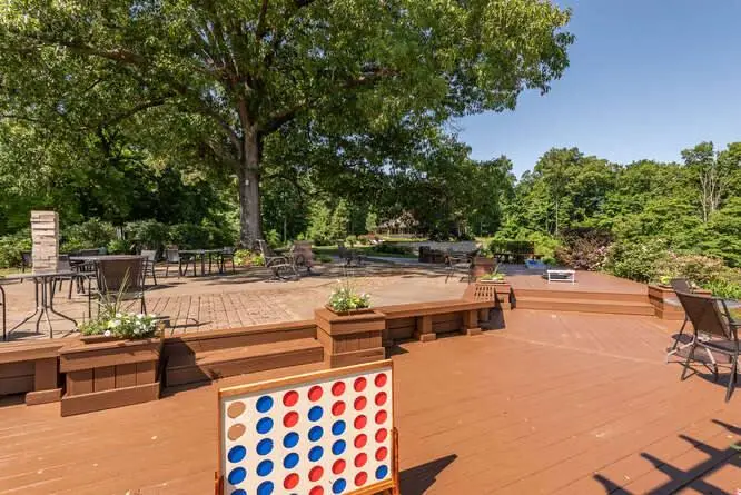 Lawn games on the deck