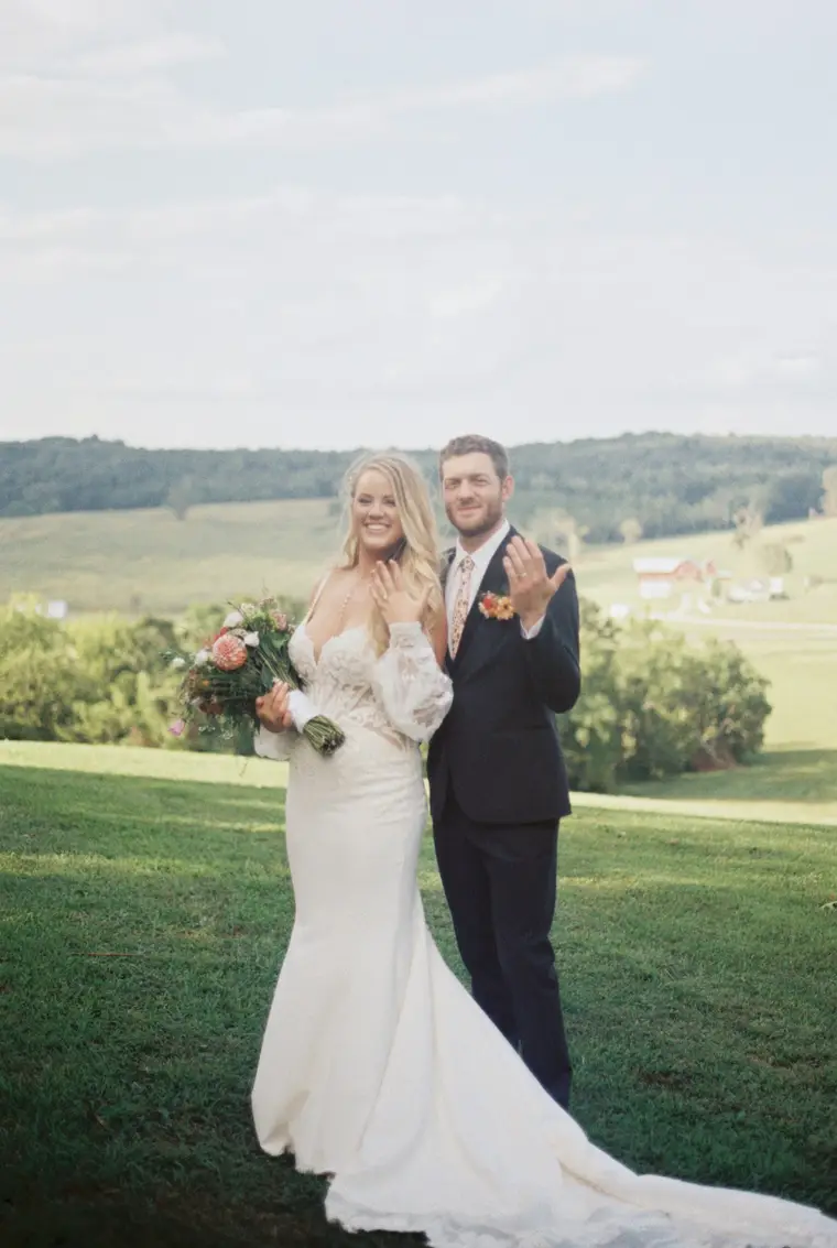 The couple on the lawn on film