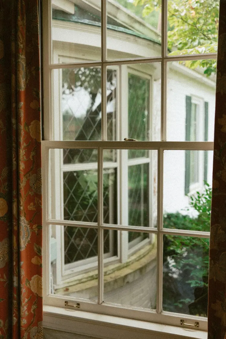 The house through an open window