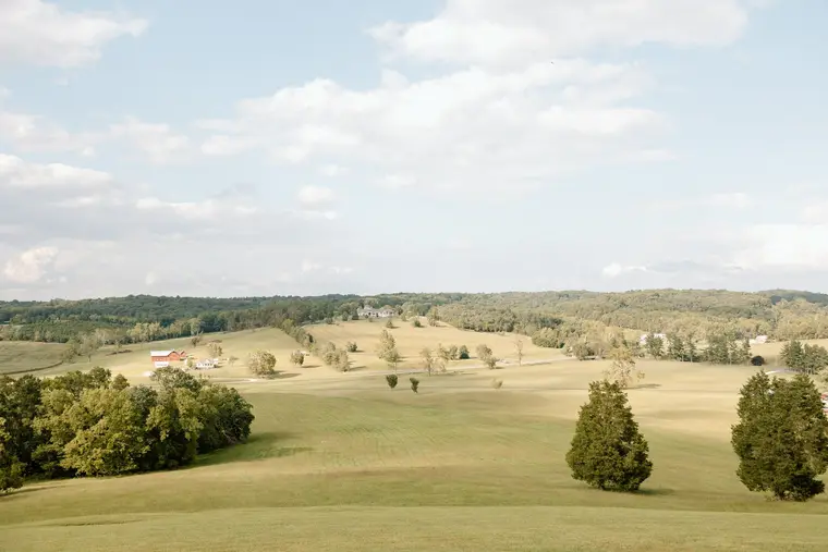 The valley from the hilltop