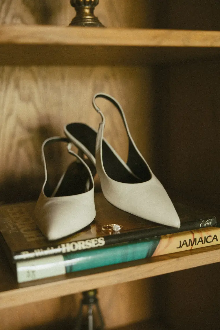 Her shoes close