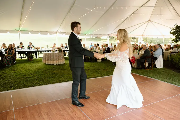 The first dance with the whole tent watching