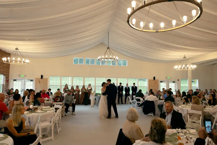 The first dance beneath the chandeliers