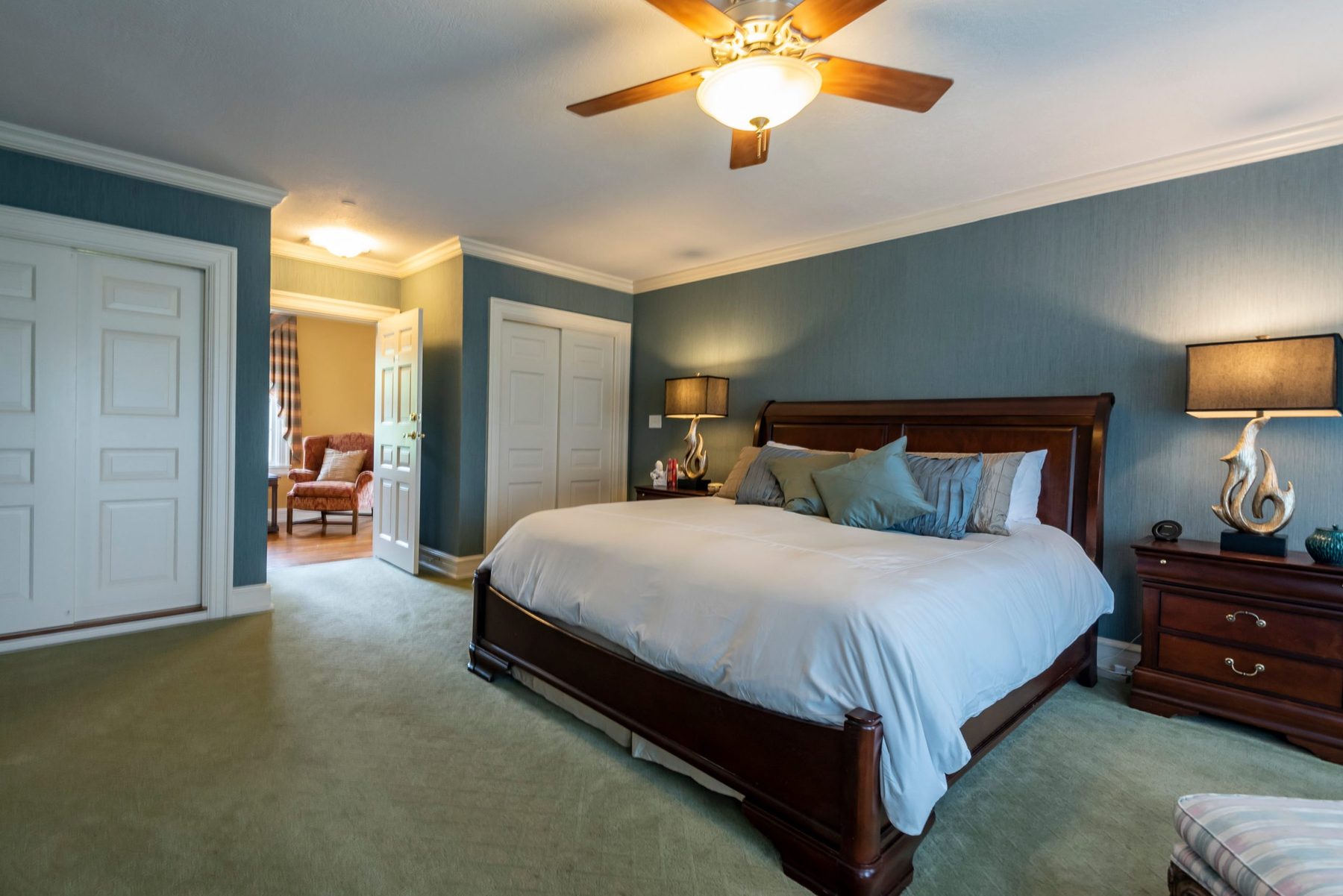 An estate-house suite at Blueberry Hill, part of the on-site Estate Weekend lodging